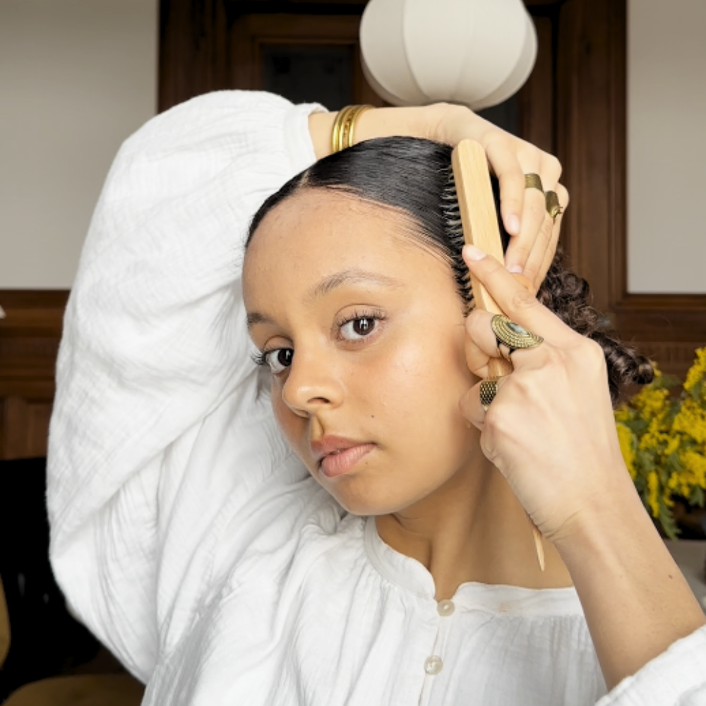 Brosse à cheveux plaquage