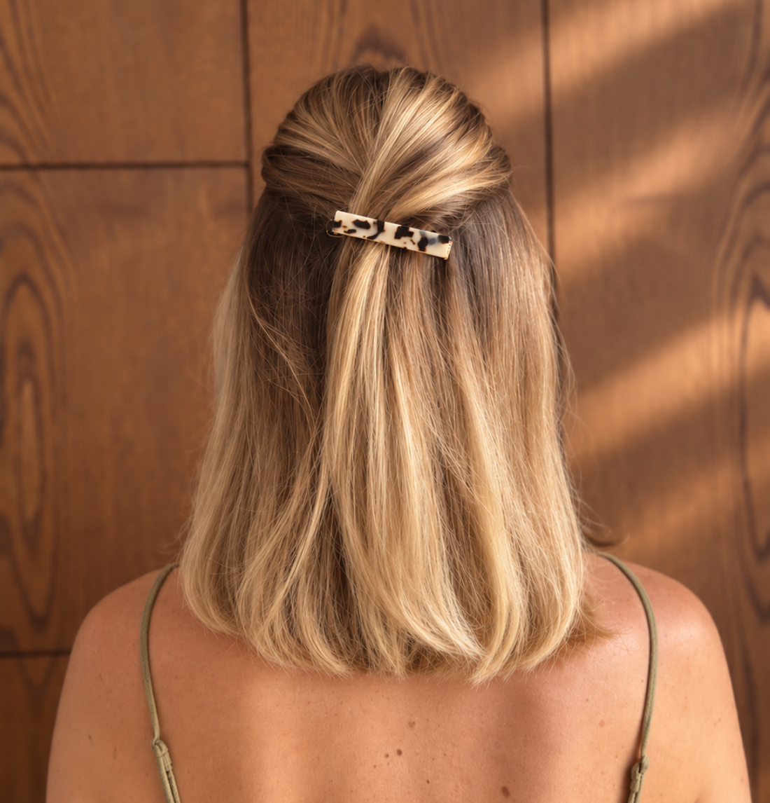 Barrettes plates écailles x2