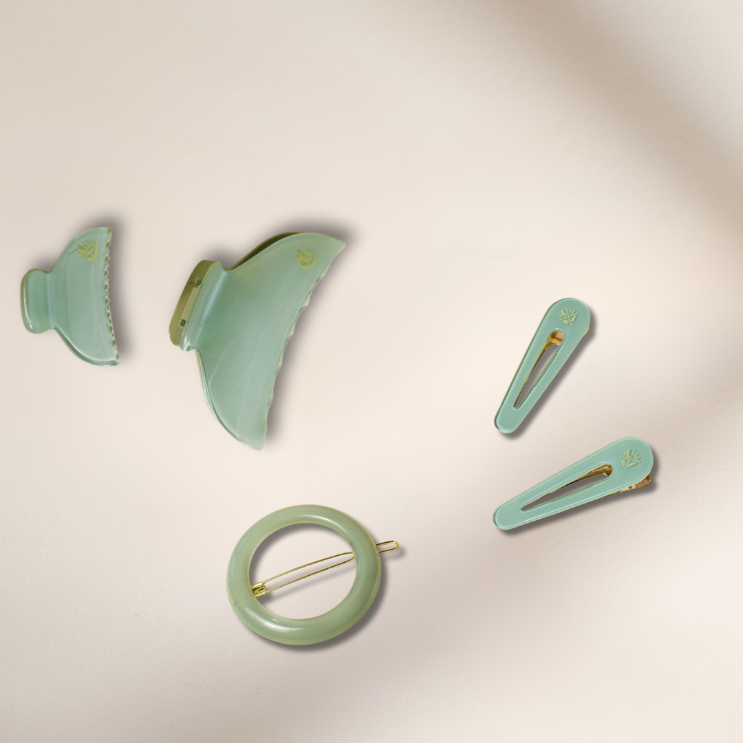 Accessoires cheveux vert d&