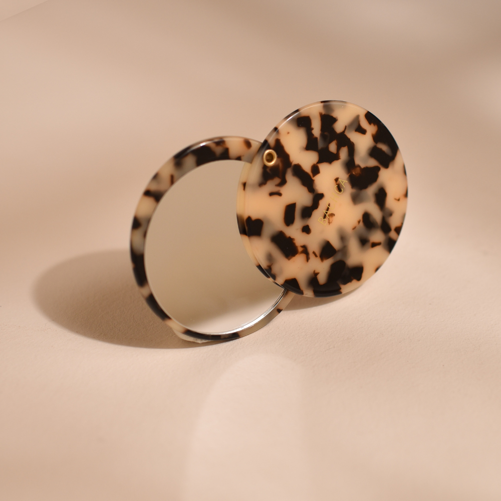 Miroir de poche écaille