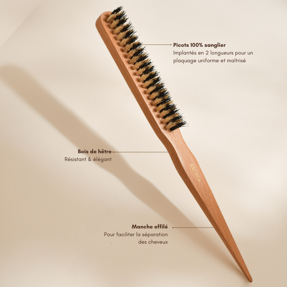 Brosse à cheveux plaquage