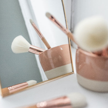 Kit de pinceaux à maquillage en bois