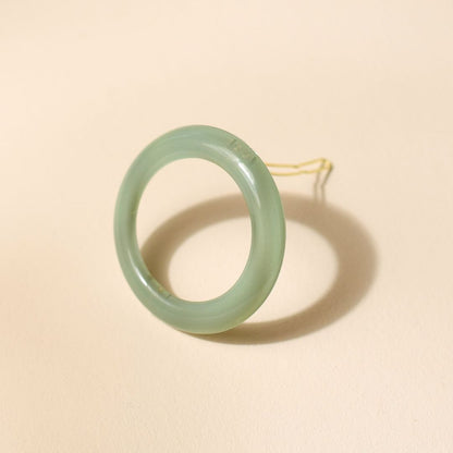 Round barrette Water green