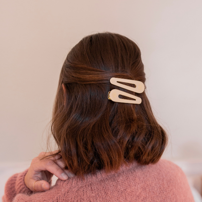 Ivory barrettes