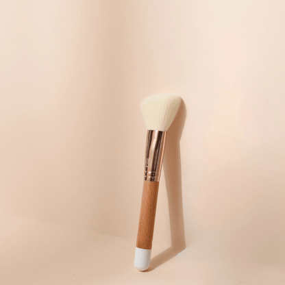 Angled blush brush